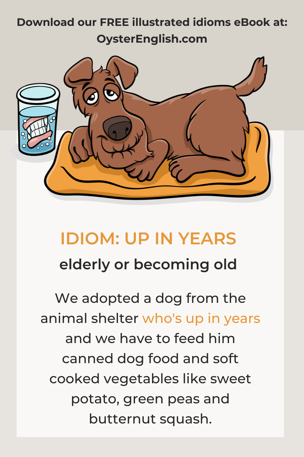 idiom up in years