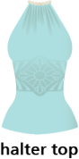 illustration of a halter top