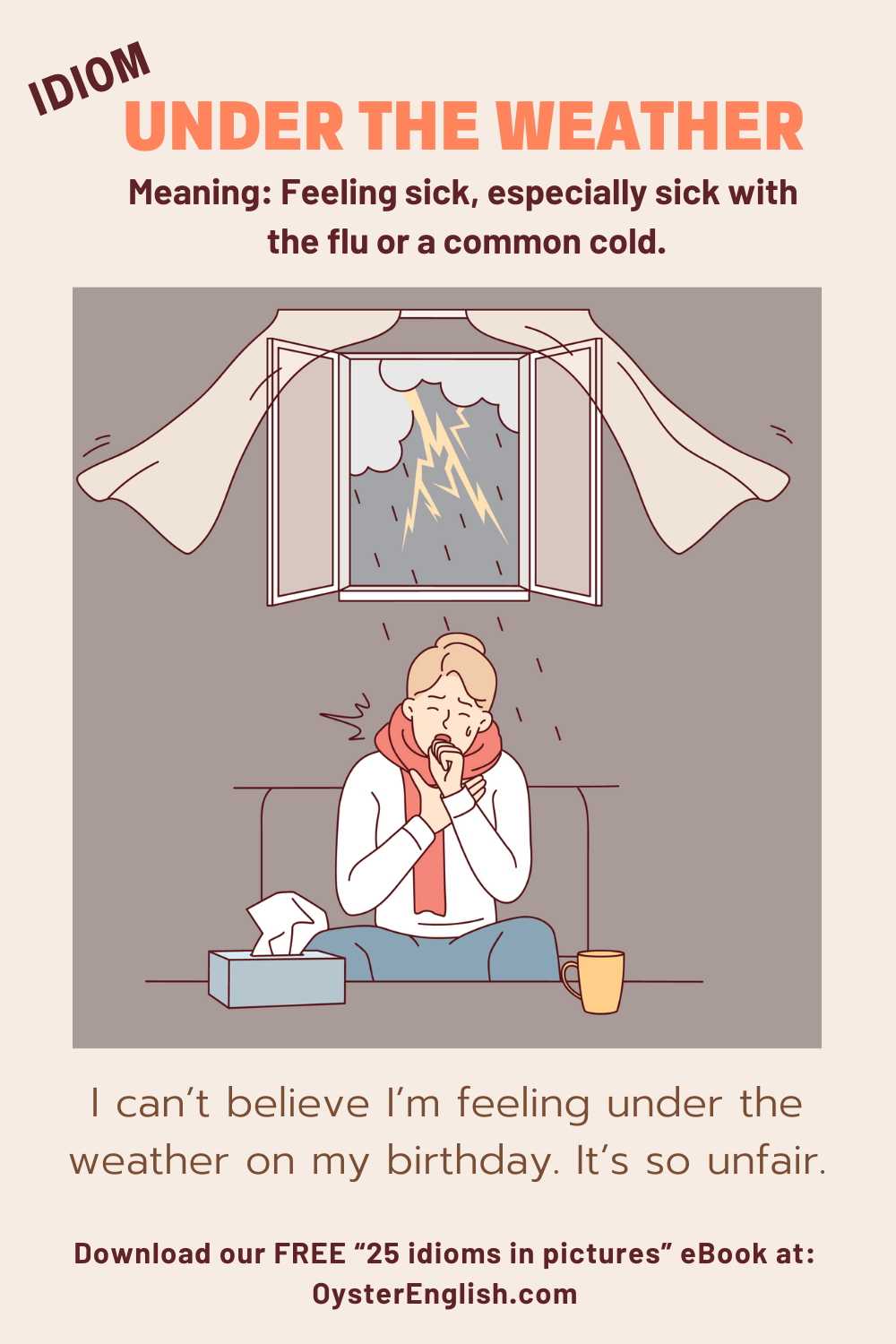 O que significa a expressão TO FEEL UNDER THE WEATHER em inglês?