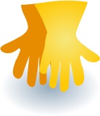 illustration of a pair of plastic or rubber gloves