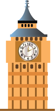 Illustration of a clock tower