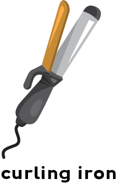 Illustration of a curling iron
