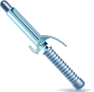 illustration of a curling iron