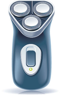 illustration of an electric razor