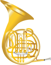 Illustration of a French horn