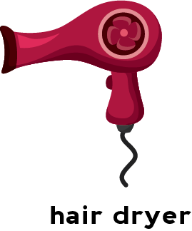 Illustration of a hair dryer