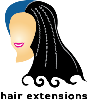 Illustration of hair extensions