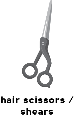 Illustration of a pair of hair scissors