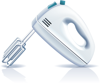 Illustration of a hand mixer