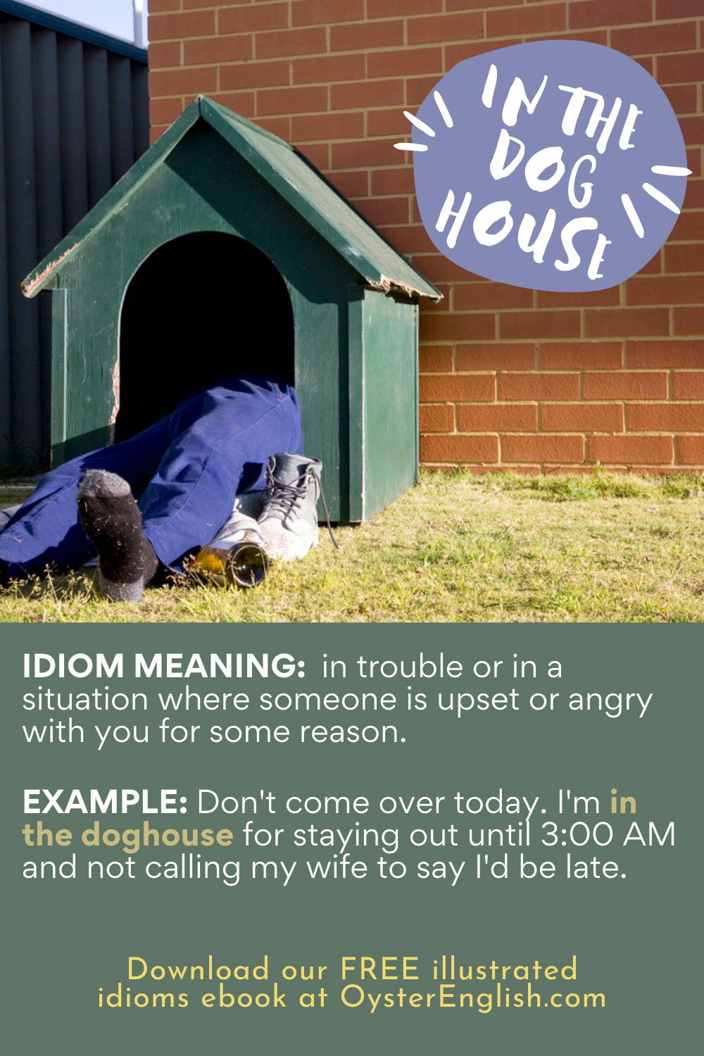idiom in the doghouse