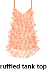 illustration of a ruffled tank top