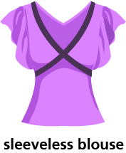 sleeveless blouse illustration of a sleeveless blouse