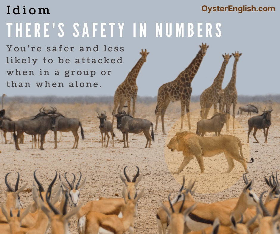 There's safety in numbers idiom