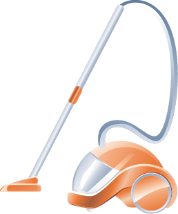 An icon image of a vacuum cleaner