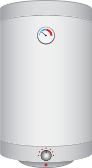 An icon image of a water heater tank.