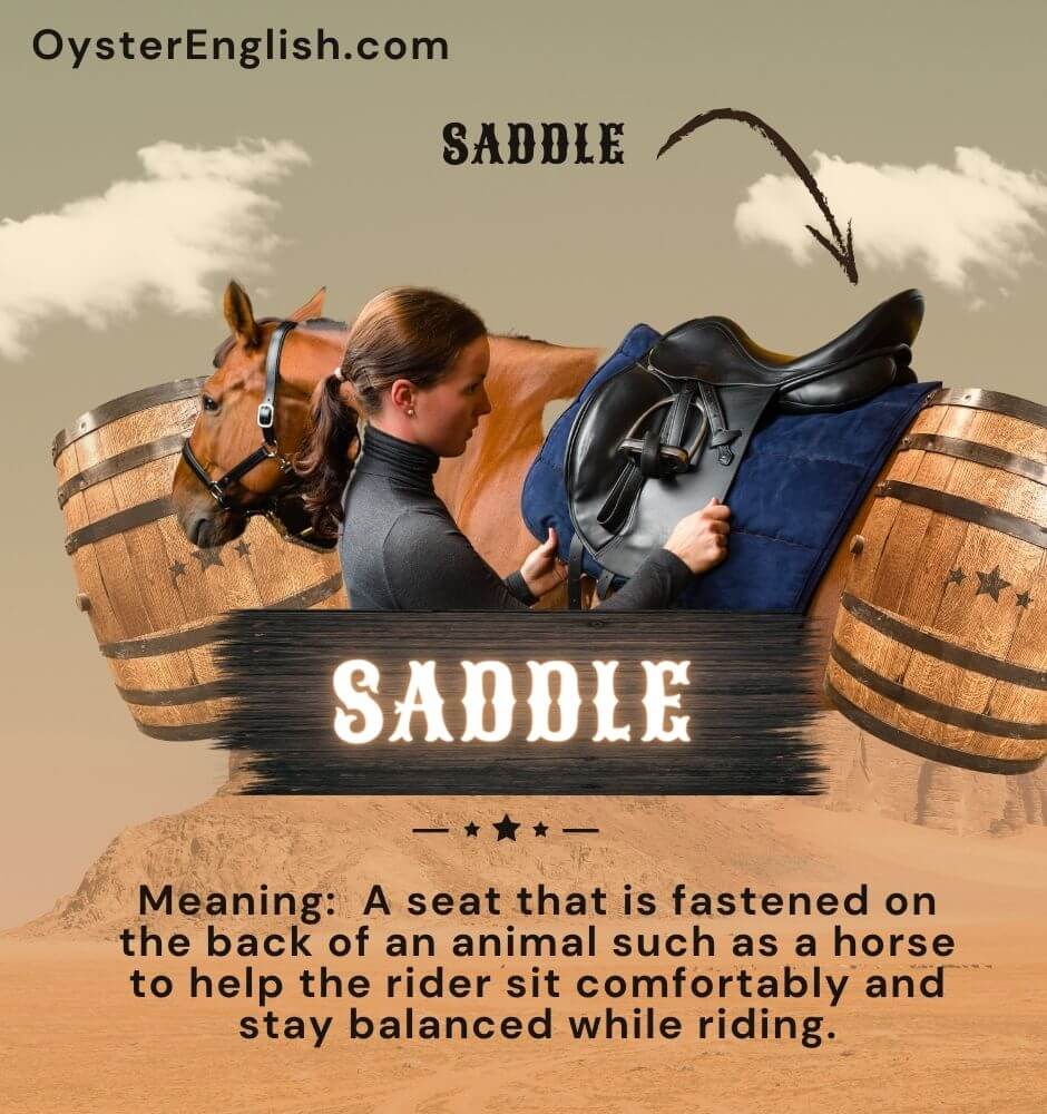 A saddle is a seat 