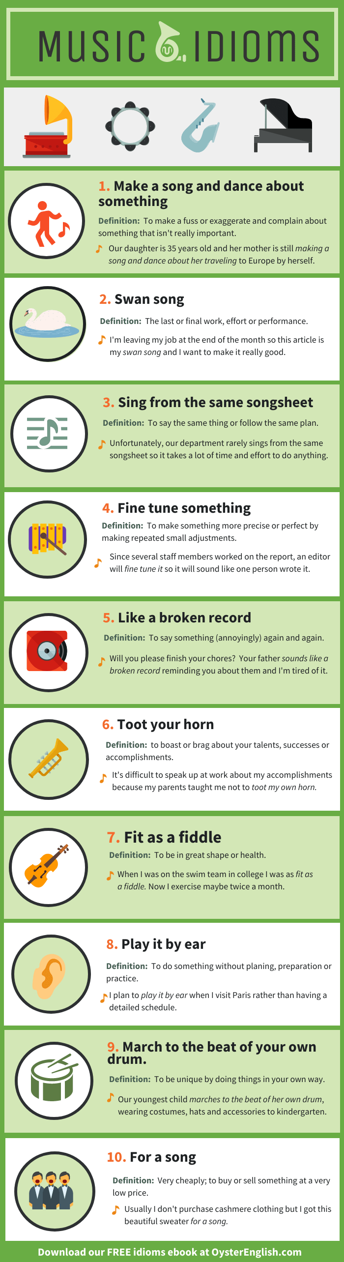 Music idioms infographic