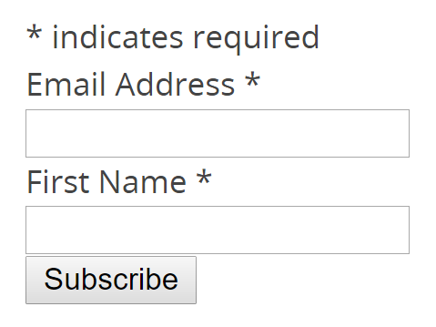 email sign-up