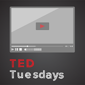 Icon image with tv screen and words: TED Tuesdays