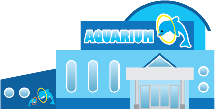 Illustration of the exterior of an aquarium