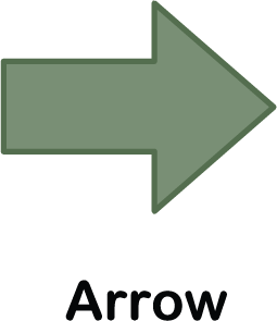 illustration of an arrow shape