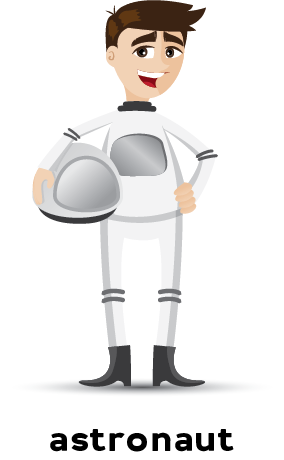 Illustration of an astronaut wearing a uniform