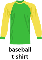 illustration of a baseball t-shirt