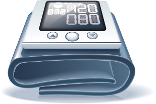 illustration of a blood pressure monitor