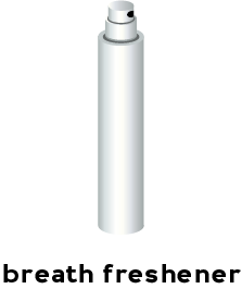 illustration of a container of breath freshener spray