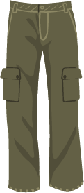 Pair of green cargo pants