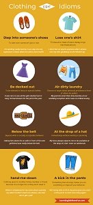 Thumbnail image of clothing idioms infographic