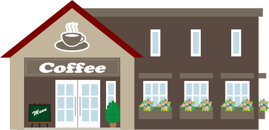 Illustration of a coffee shop exterior