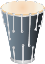Illustration of a conga drum