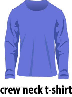 illustration of a crew neck t-shirt