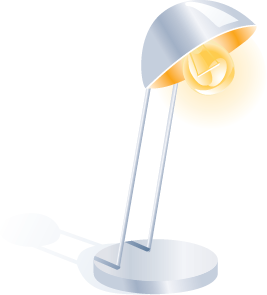 An icon image of a desk lamp