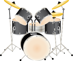 Illustration of a drum set