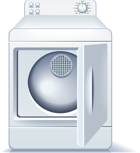 An icon image of a clothes dryer.