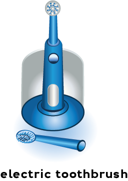 illustration of an electric toothbrush