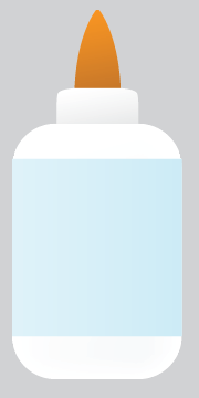 Illustration of a container of glue
