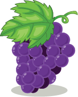 Illustration of a bunch of grapes