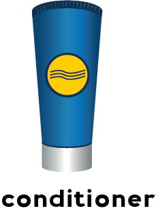 Illustration of a container of conditioner.