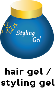 Illustration of a container of hair styling gel