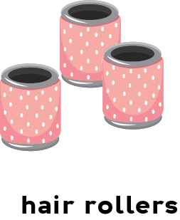 Illustration of hair rollers