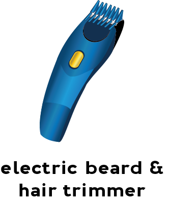 Illustration of an electric beard and hair trimmer
