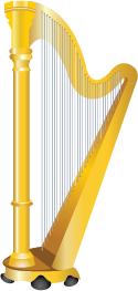 Illustration of a harp