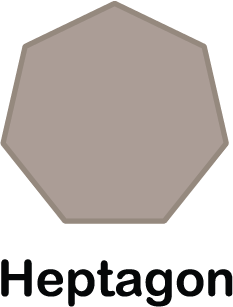 illustration of a heptagon shape (with 7 sides)
