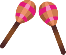 Illustration of a pair of maracas