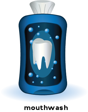 illustration of a bottle of mouthwash