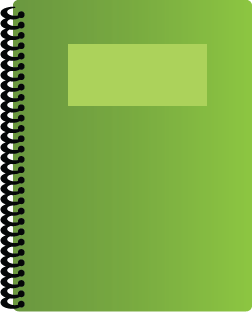 Illustration of a spiral bound notebook