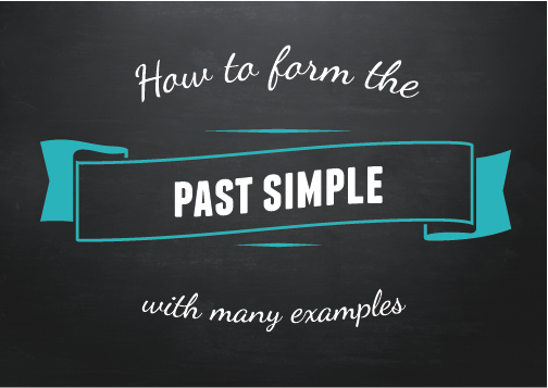 Text ribbon: How to form the past simple (with many examples)